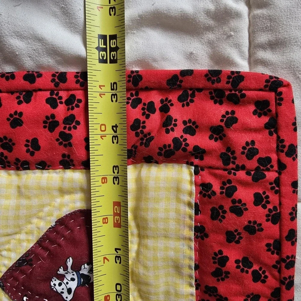 Handmade Disney 101 Dalmatians Baby Quilt Set Plush Dogs Burp Cloth‎ Gift